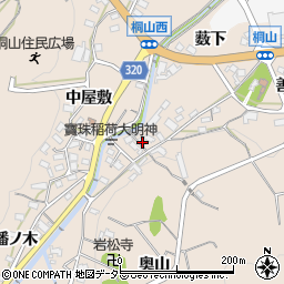 愛知県額田郡幸田町桐山下屋敷25周辺の地図