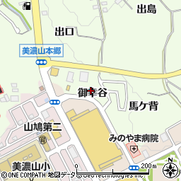 京都府八幡市美濃山（御幸谷）周辺の地図