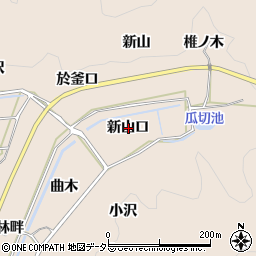 愛知県額田郡幸田町深溝新山口周辺の地図