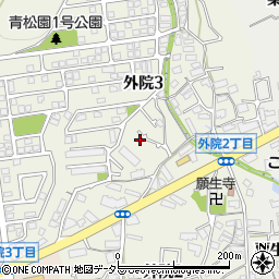 大阪府箕面市外院3丁目11-38周辺の地図