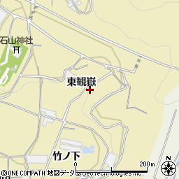 愛知県蒲郡市清田町東観嶽周辺の地図