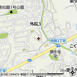 大阪府箕面市外院3丁目11-46周辺の地図