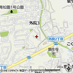 大阪府箕面市外院3丁目11-44周辺の地図