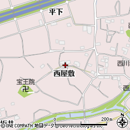 愛知県豊橋市石巻西川町西屋敷周辺の地図