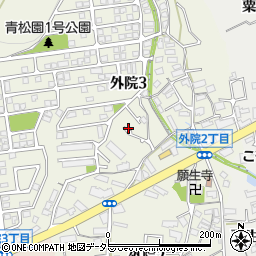 大阪府箕面市外院3丁目11周辺の地図
