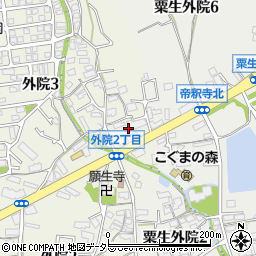 大阪府箕面市外院3丁目5周辺の地図