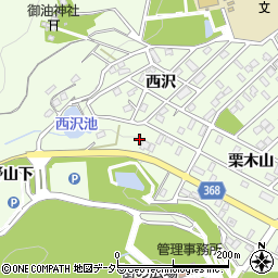 西沢緑地周辺の地図