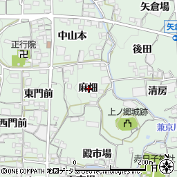愛知県蒲郡市神ノ郷町麻畑周辺の地図