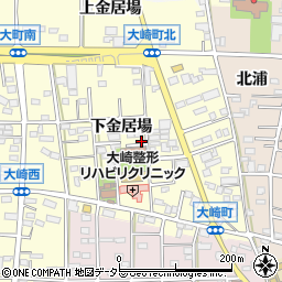 愛知県豊川市大崎町下金居場45-8周辺の地図