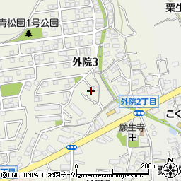 大阪府箕面市外院3丁目11-4周辺の地図