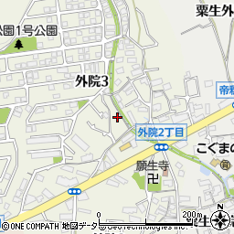 大阪府箕面市外院3丁目10周辺の地図