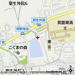 大阪府箕面市粟生外院5丁目3-7周辺の地図