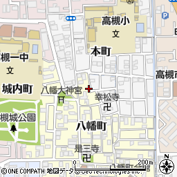 大阪府高槻市八幡町3周辺の地図