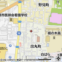 大阪府高槻市出丸町周辺の地図