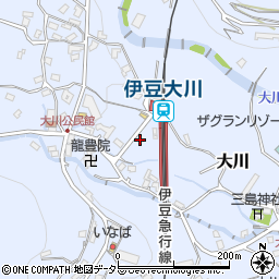 伊豆大川簡易郵便局周辺の地図