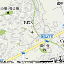 大阪府箕面市外院3丁目11-3周辺の地図