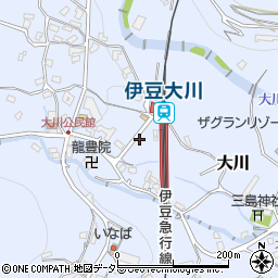 伊豆大川簡易郵便局周辺の地図