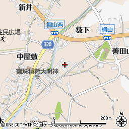 愛知県額田郡幸田町桐山下屋敷周辺の地図