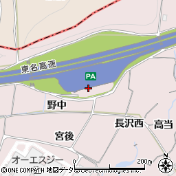 愛知県豊橋市賀茂町野中周辺の地図