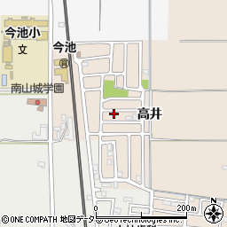 京都府城陽市富野高井周辺の地図