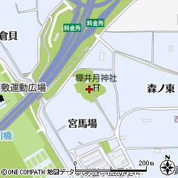 京都府城陽市水主宮馬場周辺の地図