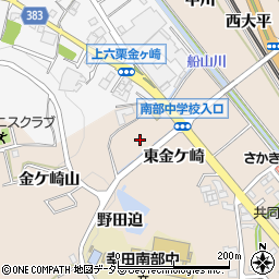 愛知県額田郡幸田町深溝西金ケ崎周辺の地図