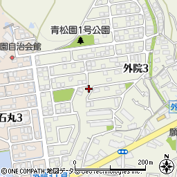 大阪府箕面市外院3丁目18-9周辺の地図