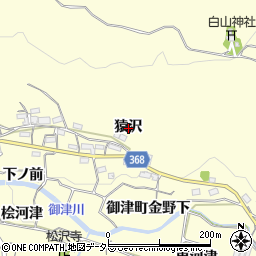 愛知県豊川市御津町金野猿沢周辺の地図