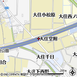 京都府京田辺市大住堂附周辺の地図