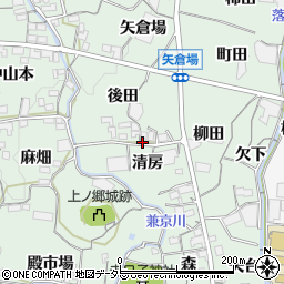 愛知県蒲郡市神ノ郷町後田5周辺の地図