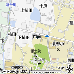 愛知県蒲郡市清田町門前周辺の地図