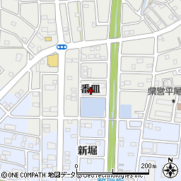 愛知県豊川市平尾町番皿周辺の地図