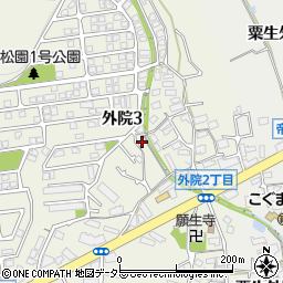 大阪府箕面市外院3丁目10-10周辺の地図