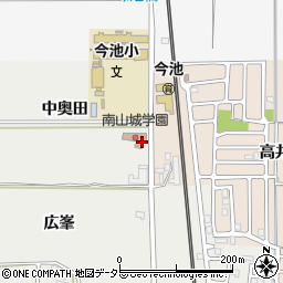 京都府城陽市枇杷庄中奥田周辺の地図