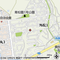 大阪府箕面市外院3丁目18-55周辺の地図