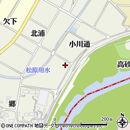 愛知県豊川市橋尾町小川通周辺の地図