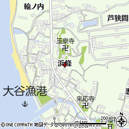 愛知県常滑市大谷浜條周辺の地図