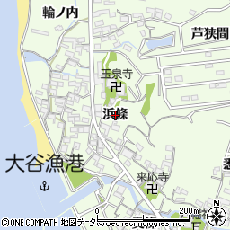 愛知県常滑市大谷（浜條）周辺の地図