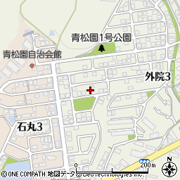 大阪府箕面市外院3丁目19周辺の地図