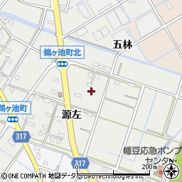 愛知県西尾市鵜ケ池町周辺の地図