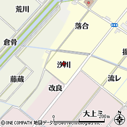愛知県西尾市長縄町汐川周辺の地図