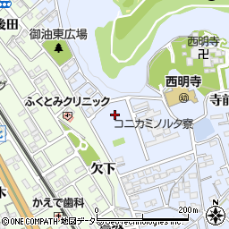 愛知県豊川市八幡町大宝山周辺の地図
