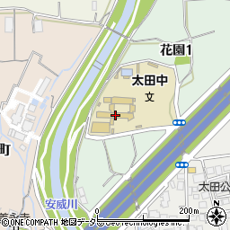 茨木市立太田中学校周辺の地図