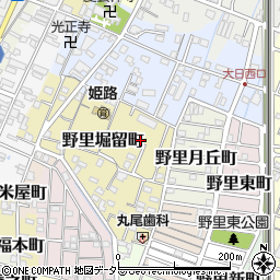 〒670-0866 兵庫県姫路市野里堀留町の地図
