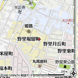 兵庫県姫路市野里堀留町周辺の地図