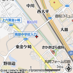 愛知県額田郡幸田町深溝下金ケ崎周辺の地図