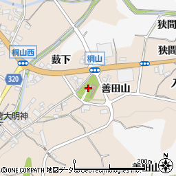 愛知県額田郡幸田町桐山善田山76周辺の地図