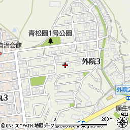 大阪府箕面市外院3丁目18-17周辺の地図