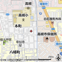 大阪府高槻市本町5周辺の地図