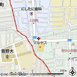 薩喜庵　宮田町店周辺の地図